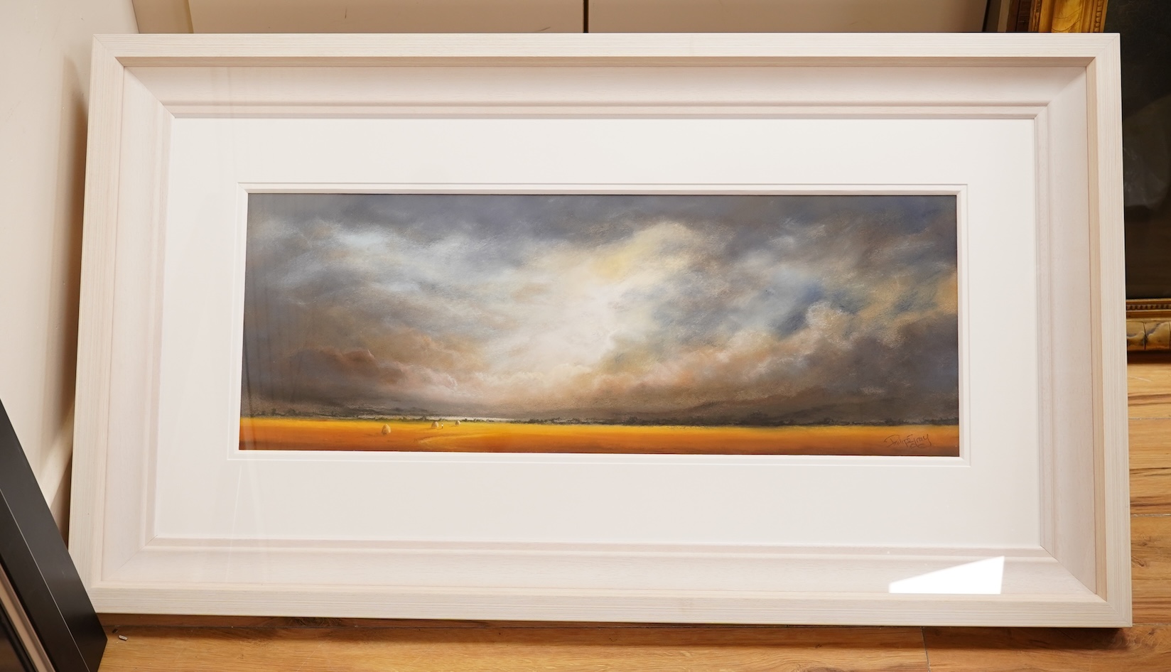 Philip Gray (Irish, b.1959), ‘Cornfield’, signed, details verso, pastel, 29 x 77cm